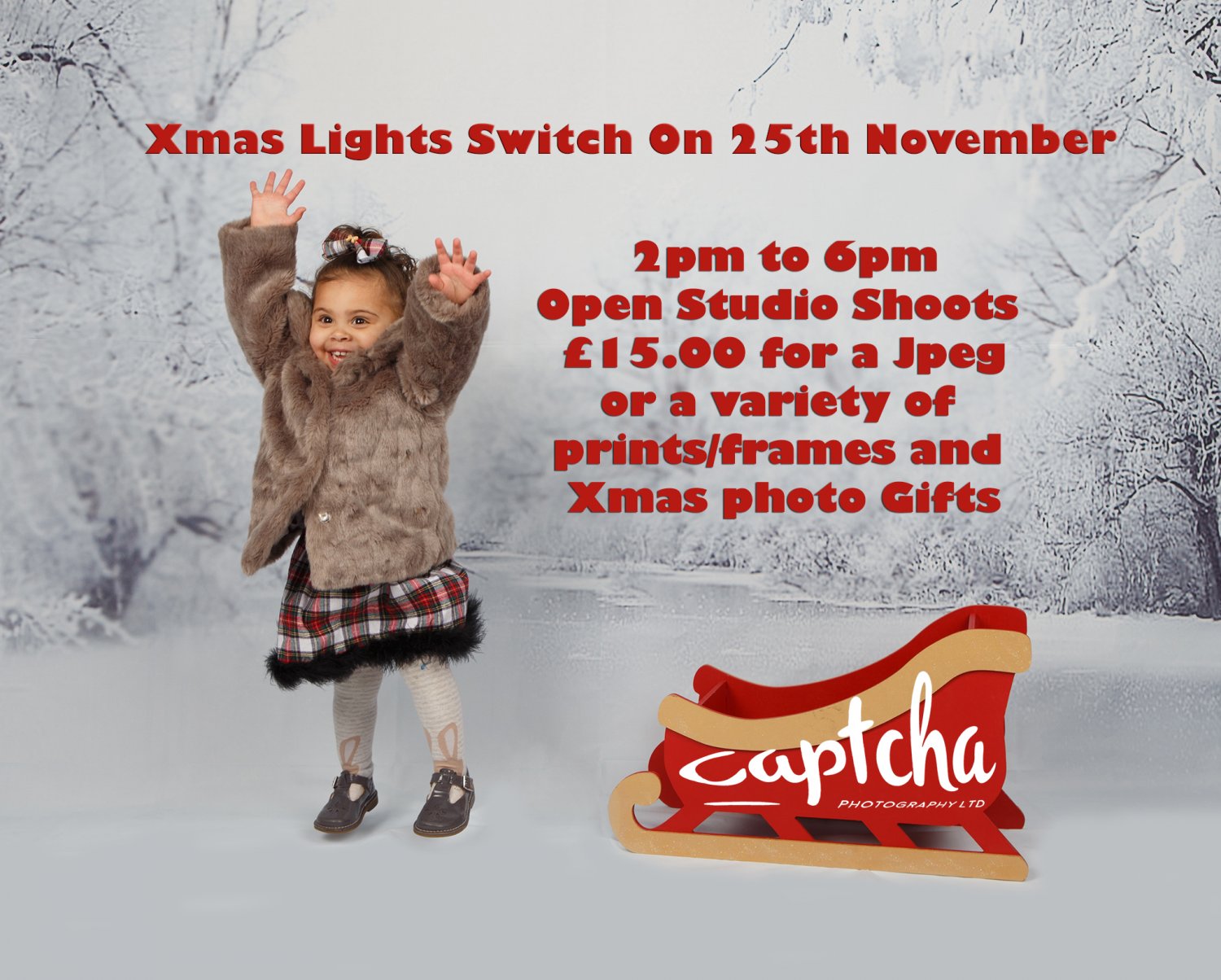 Christmas Lights Switch on & Free Winter Wonderland Shoots 